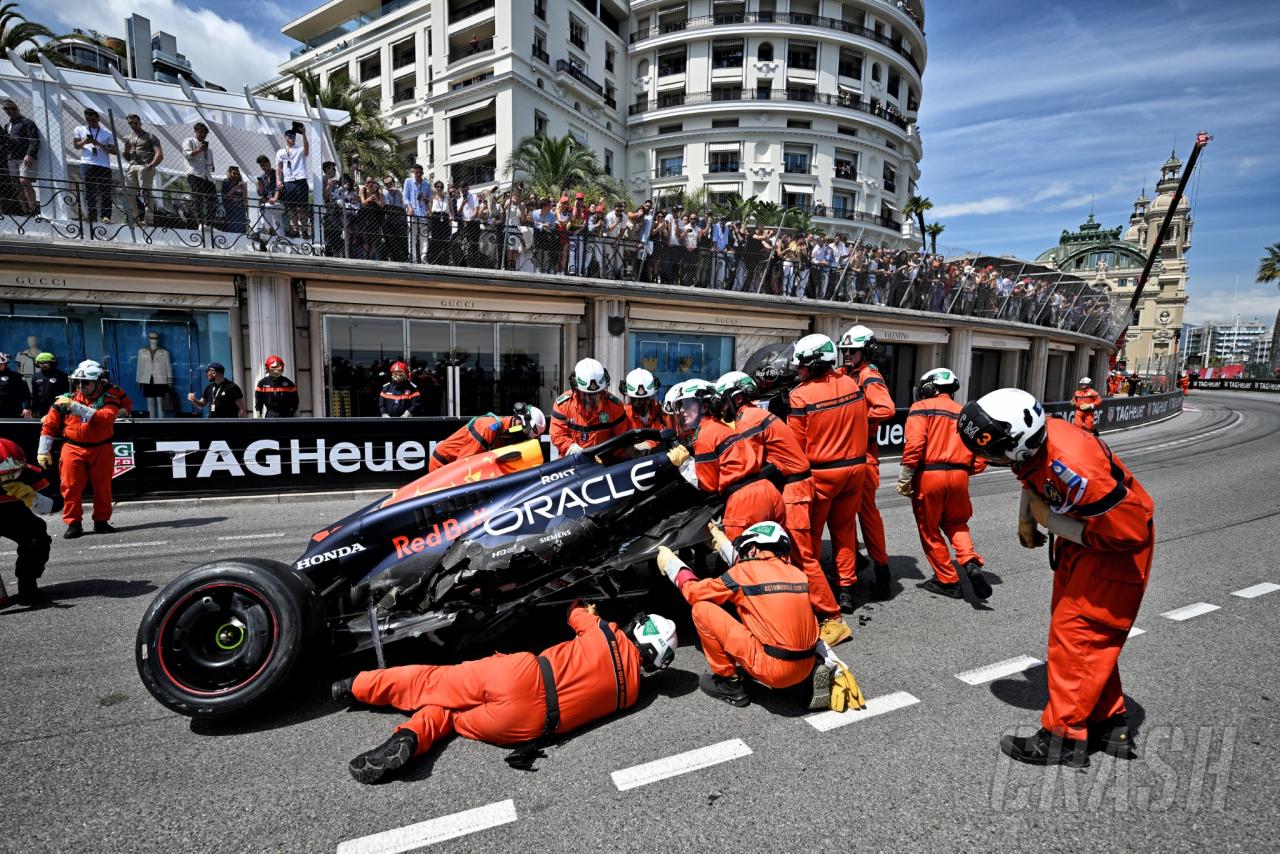 Near-miss for Monaco Grand Prix photographers after three-car F1 incident