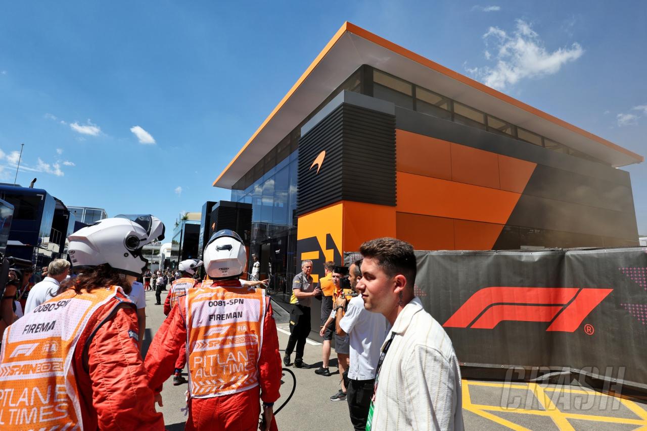 McLaren’s hospitality building evacuated after F1 paddock fire