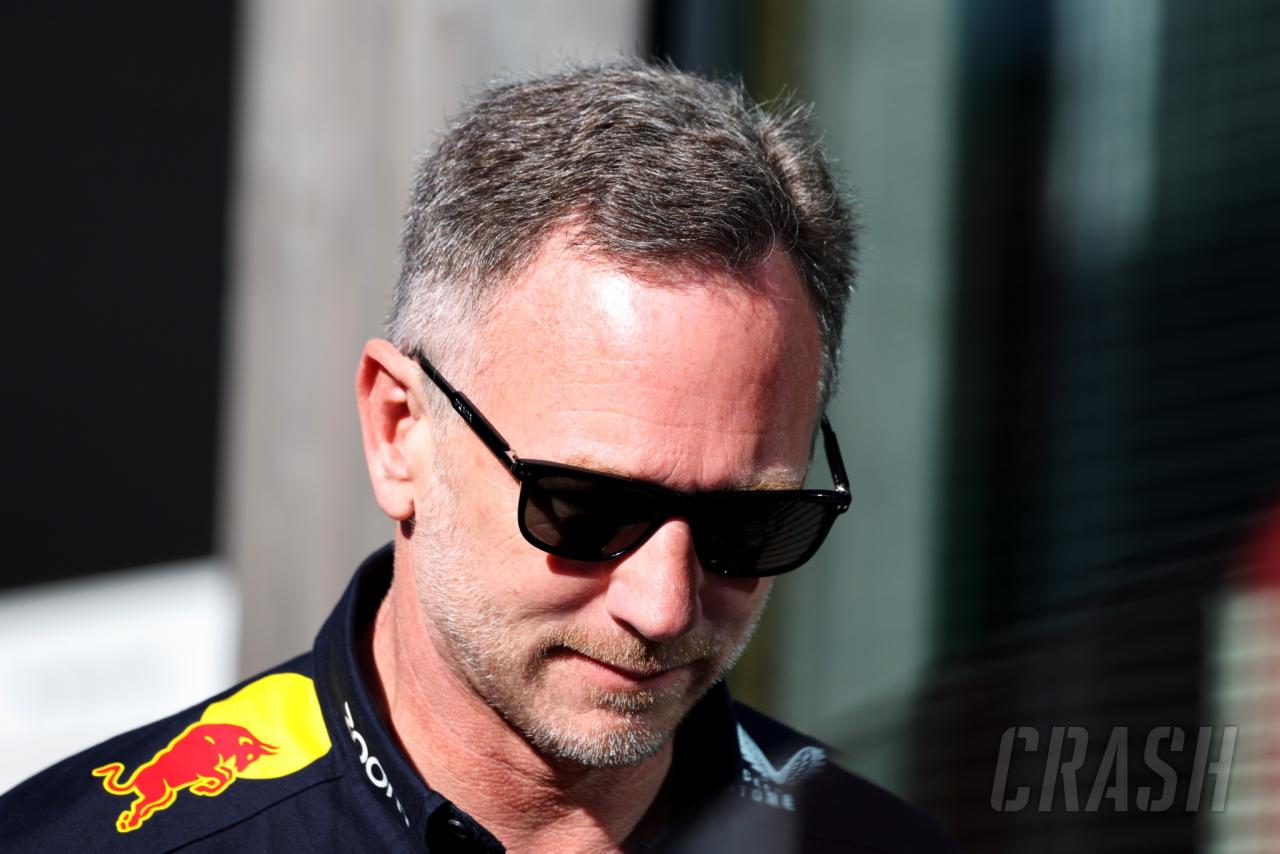 Christian Horner grilled about shaking his head with despair at Sergio Perez